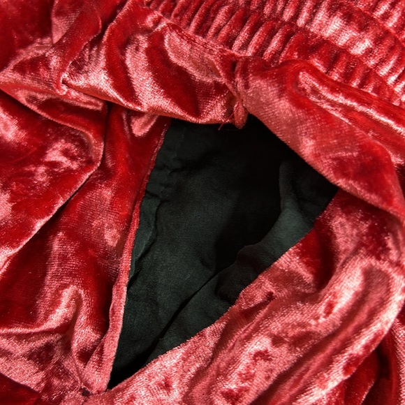 Sofia Intimates Women's Crushed red Velvet Pajama 2pc Set.SIZE L 12-14. - Picture 9 of 11